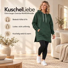 Lade das Bild in den Galerie-Viewer, KuschelLiebe – der extra lange Wohlfühlhoodie