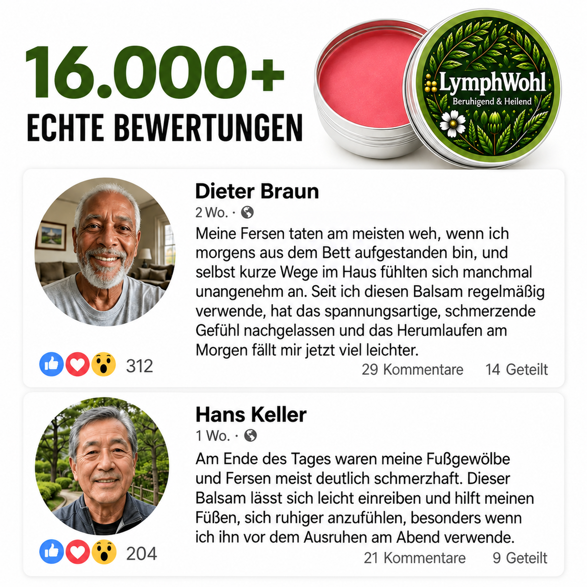 LymphWohl – Intensiv-Balsam für müde, beanspruchte Fersen und Füße