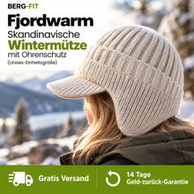 Lade das Bild in den Galerie-Viewer, Fjordwarm – Skandinavische Wintermütze mit Ohrenschutz (Unisex-Einheitsgröße) 2026