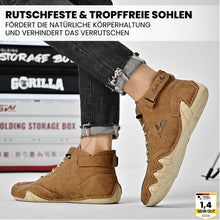 Lade das Bild in den Galerie-Viewer, Alpaka - orthopädische, wasserdichte &amp; rutschfeste Leder-Barfußschuhe
