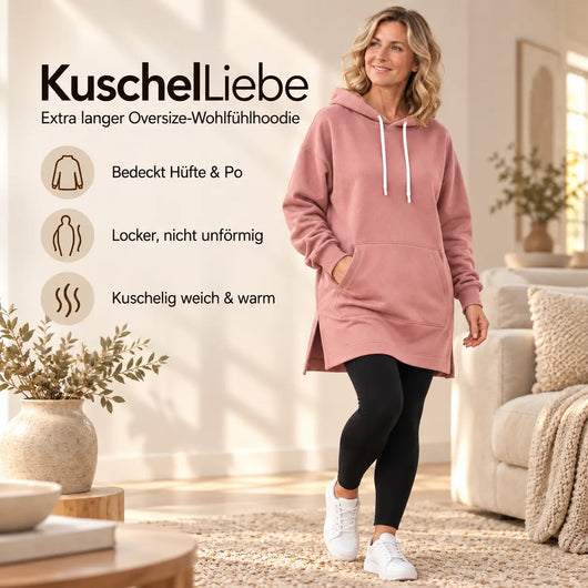 KuschelLiebe – der extra lange Wohlfühlhoodie