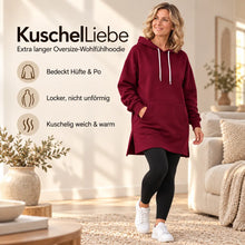 Lade das Bild in den Galerie-Viewer, KuschelLiebe – der extra lange Wohlfühlhoodie
