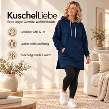 Lade das Bild in den Galerie-Viewer, KuschelLiebe – der extra lange Wohlfühlhoodie
