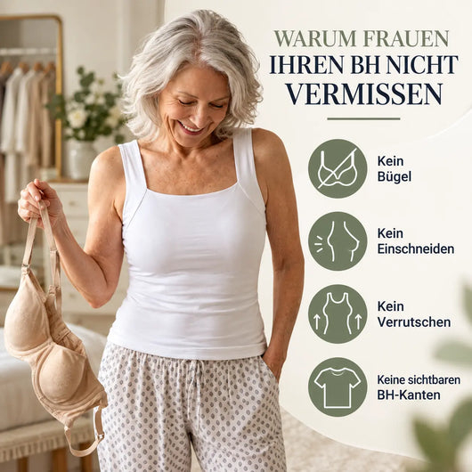 FreiForm 3-in-1 - das Top, das Ihren BH ersetzt | stützendes Komfort-Top mit integriertem BH