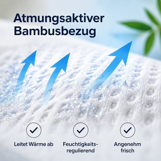 SleepCool Pro - Kühlendes & ergonomisches Bambus-Kissen für erholsamen Schlaf