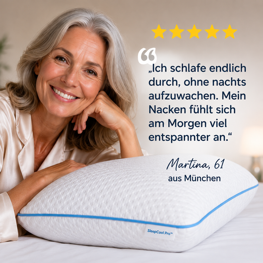 SleepCool Pro - Kühlendes & ergonomisches Bambus-Kissen für erholsamen Schlaf