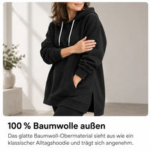 Lade das Bild in den Galerie-Viewer, KuschelLiebe – extra langer Oversize-Wohlfühlhoodie | deckenweich, warm &amp; vorteilhaft geschnitten

