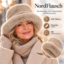 Lade das Bild in den Galerie-Viewer, NordFlausch – Die flauschige 360°-Wintermütze mit Ohrenschutz
