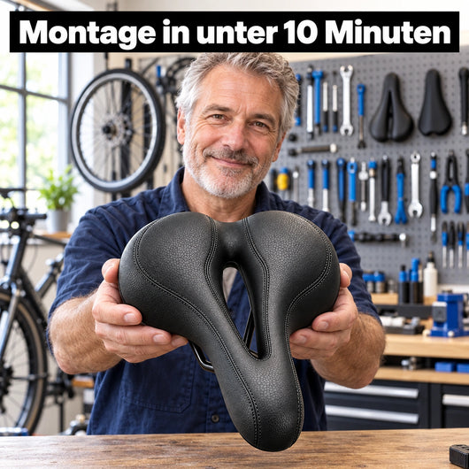 OrthoRide – ergonomischer Fahrradsattel mit Druckentlastungskanal | gegen Taubheit, Sitz- und Steißbeinschmerzen