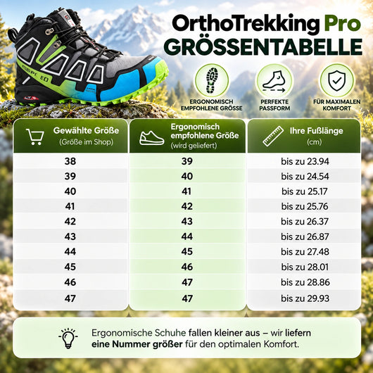 OrthoTrekking Pro - ergonomische schmerzlindernde Trekking u.-Wanderschuhe 2026
