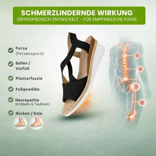 OrthoStella - Schmerzlindernde Komfort-Sandalen | Rutschfest & Federleicht