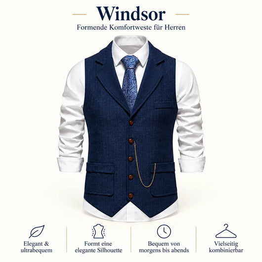 Windsor – formende Komfortweste für Herren | Elegant & ultrabequem