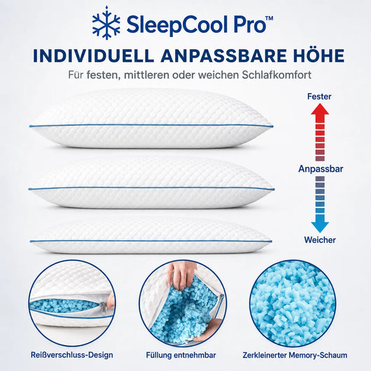 SleepCool Pro™ Kühlendes & ergonomisches Bambus-Kissen für erholsamen Schlaf